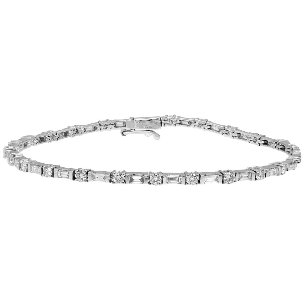 18K White Gold 2.71 Carat Diamond Bracelet Fine Jewellery Modaselle