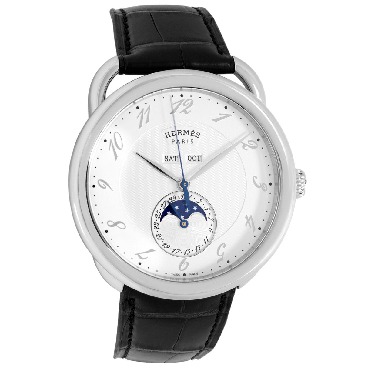 Hermes Stainless Steel 43mm Arceau Grande Lune W036756WW00 Watches Hermes