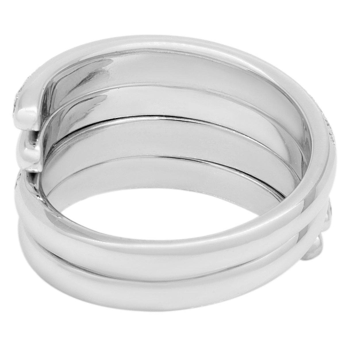 18K White Gold 1.04 Carat Diamond Coil Ring Set Fine Jewellery Modaselle