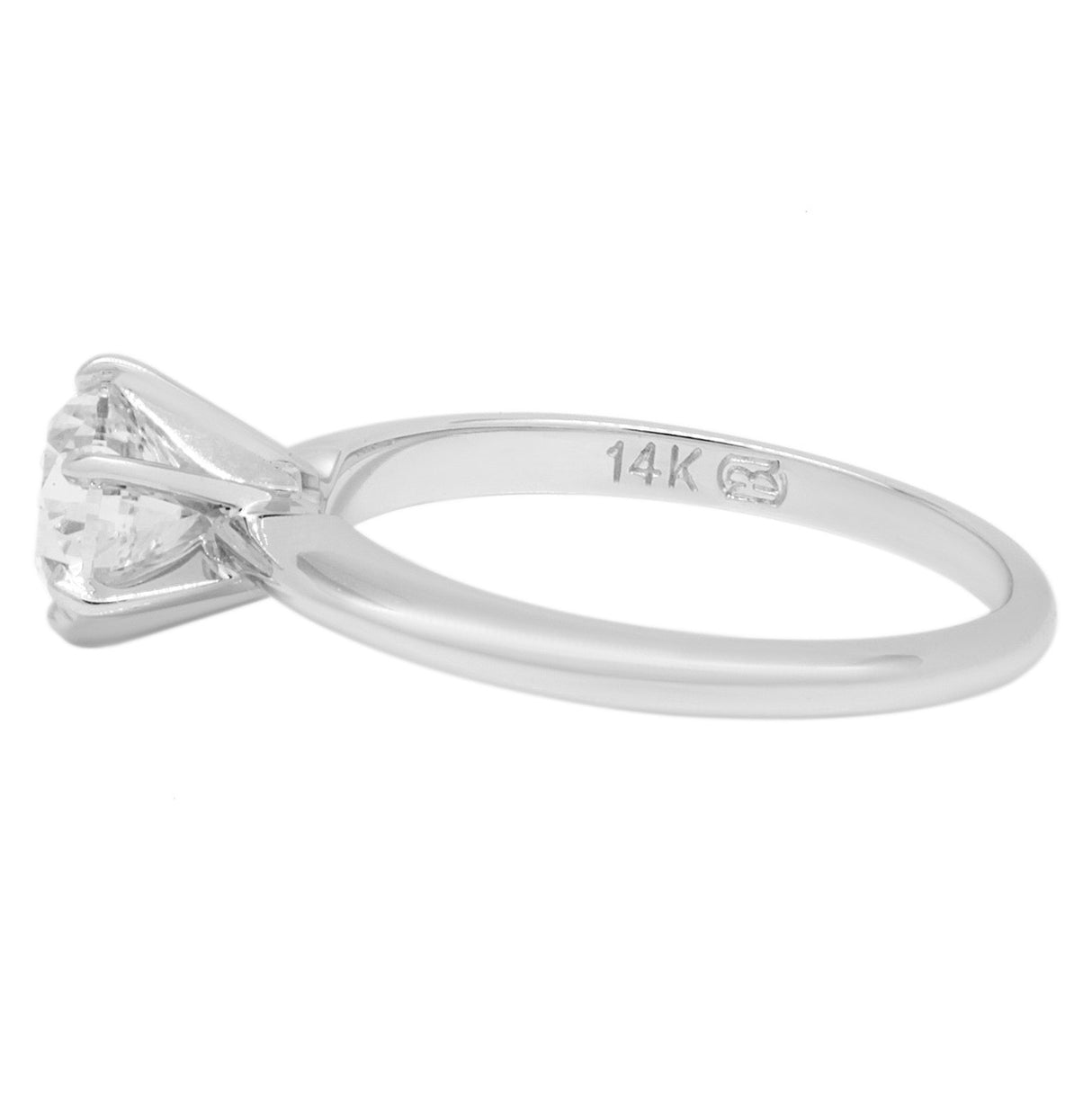 14K White Gold 1.00 Carat Diamond Solitaire Ring Fine Jewellery Modaselle