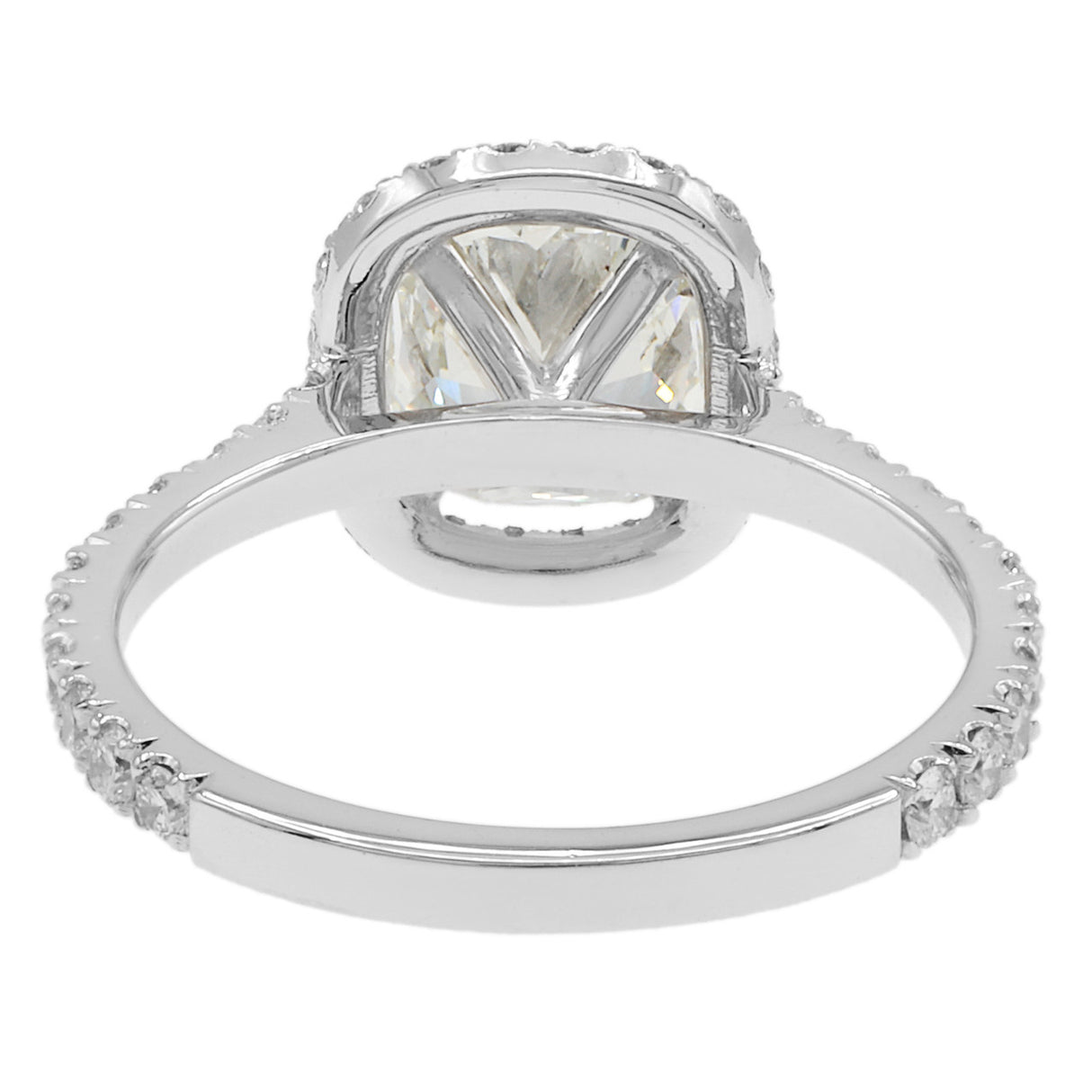 18K White Gold 1.50 Carat Cushion Cut Diamond Ring Fine Jewellery Modaselle