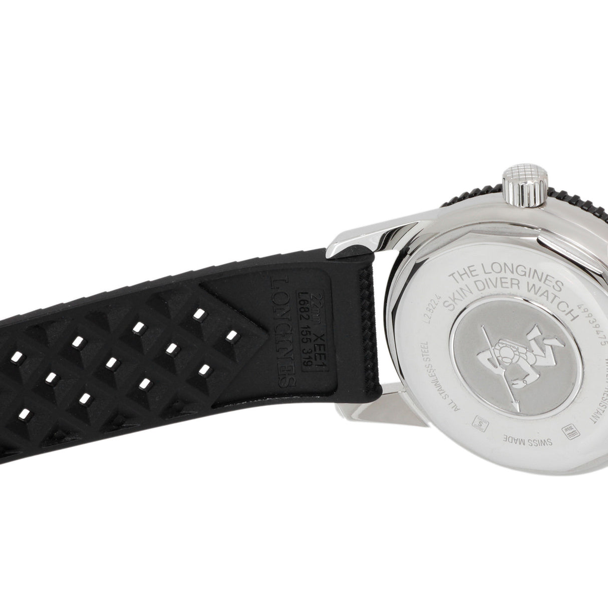 Longines Stainless Steel Heritage Skin Diver L2.822.4.56.9 Watches Longines