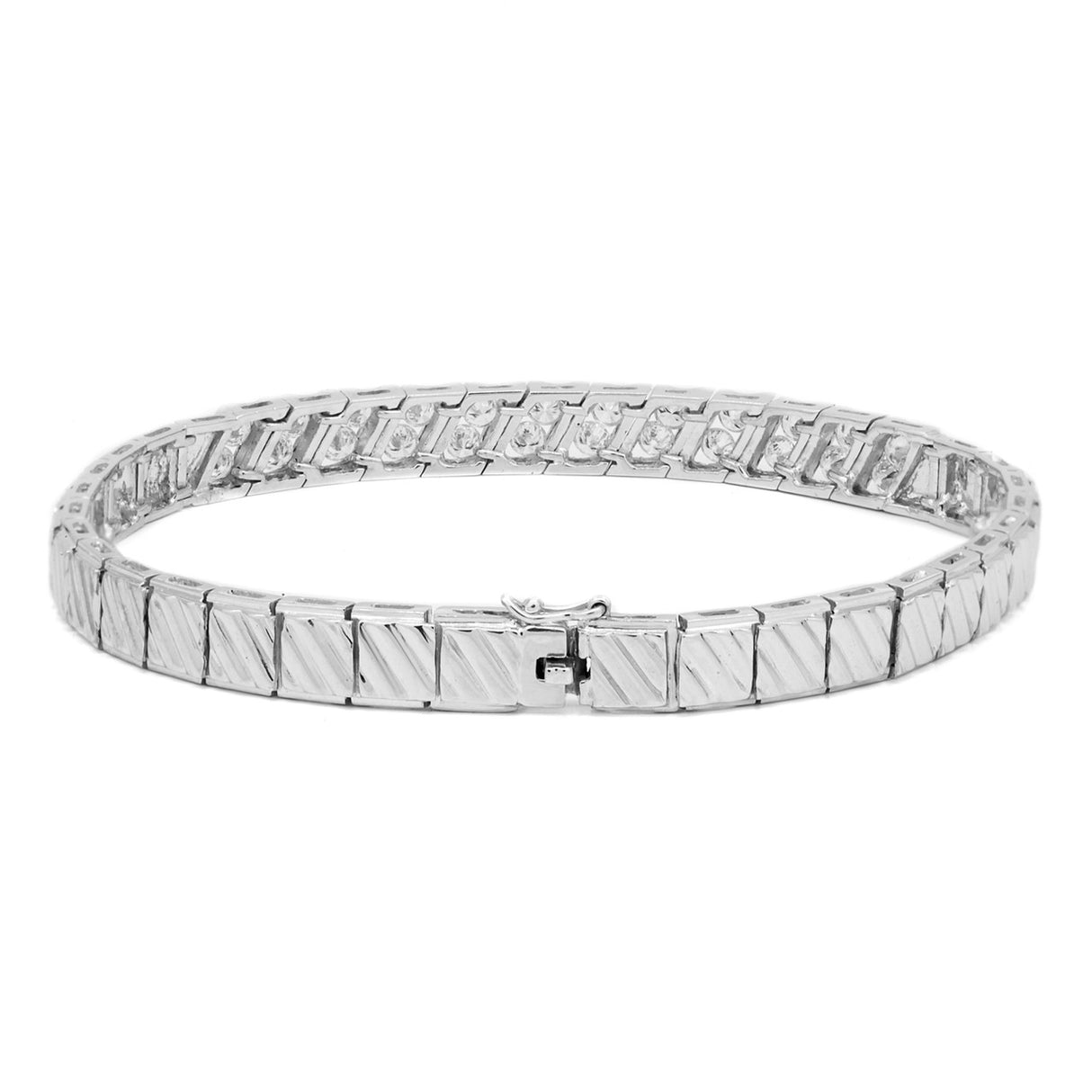14K White Gold 1.08 Carat Diamond Bracelet Fine Jewellery Modaselle
