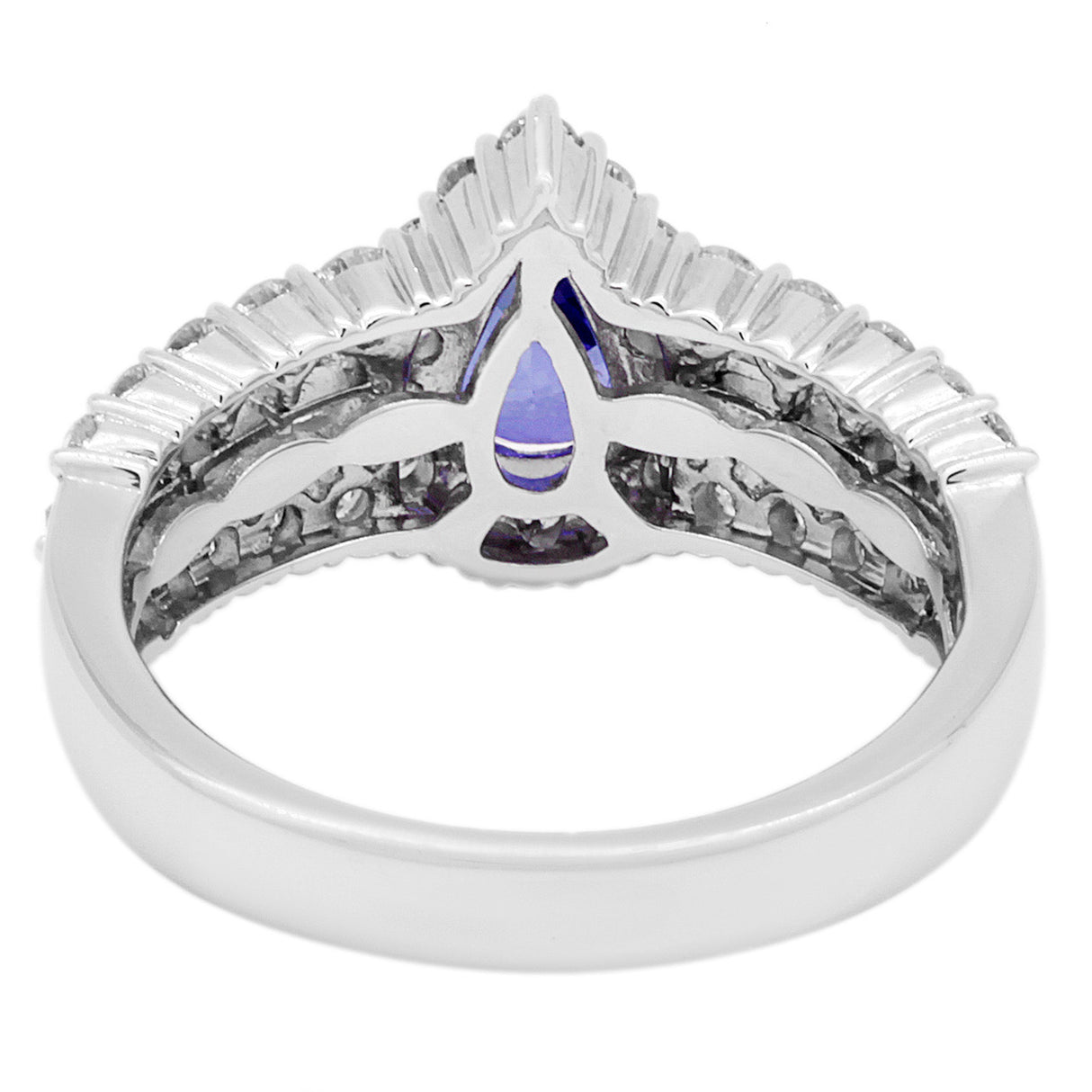 18K White Gold 1.22 Carat Sapphire Diamond Ring Fine Jewellery Modaselle