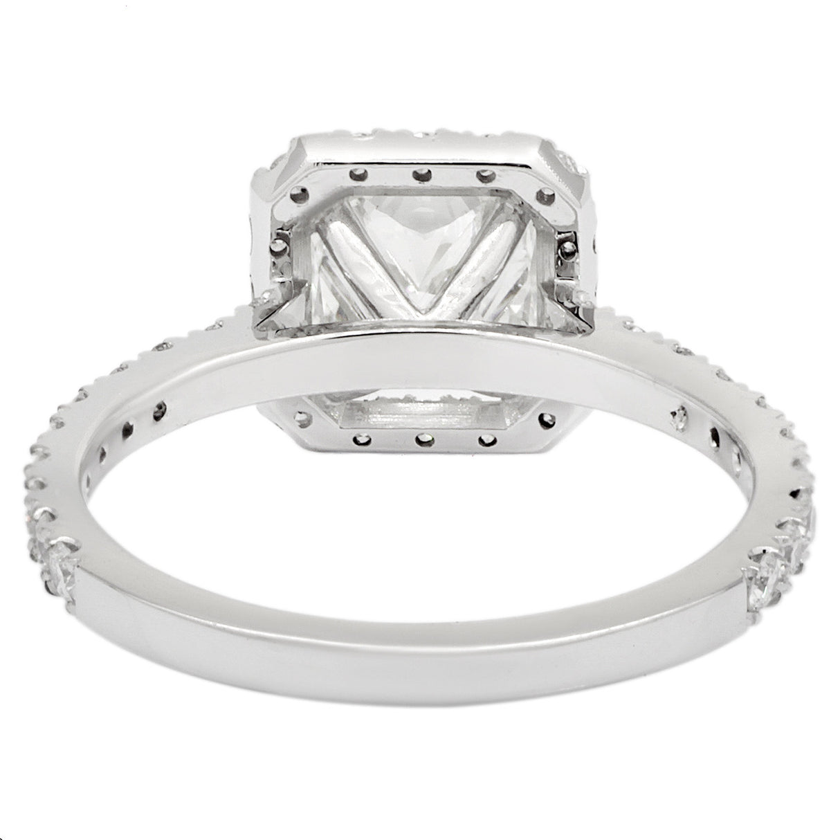 18K White Gold 1.18 Carat Radiant Cut Diamond Ring Fine Jewellery Modaselle
