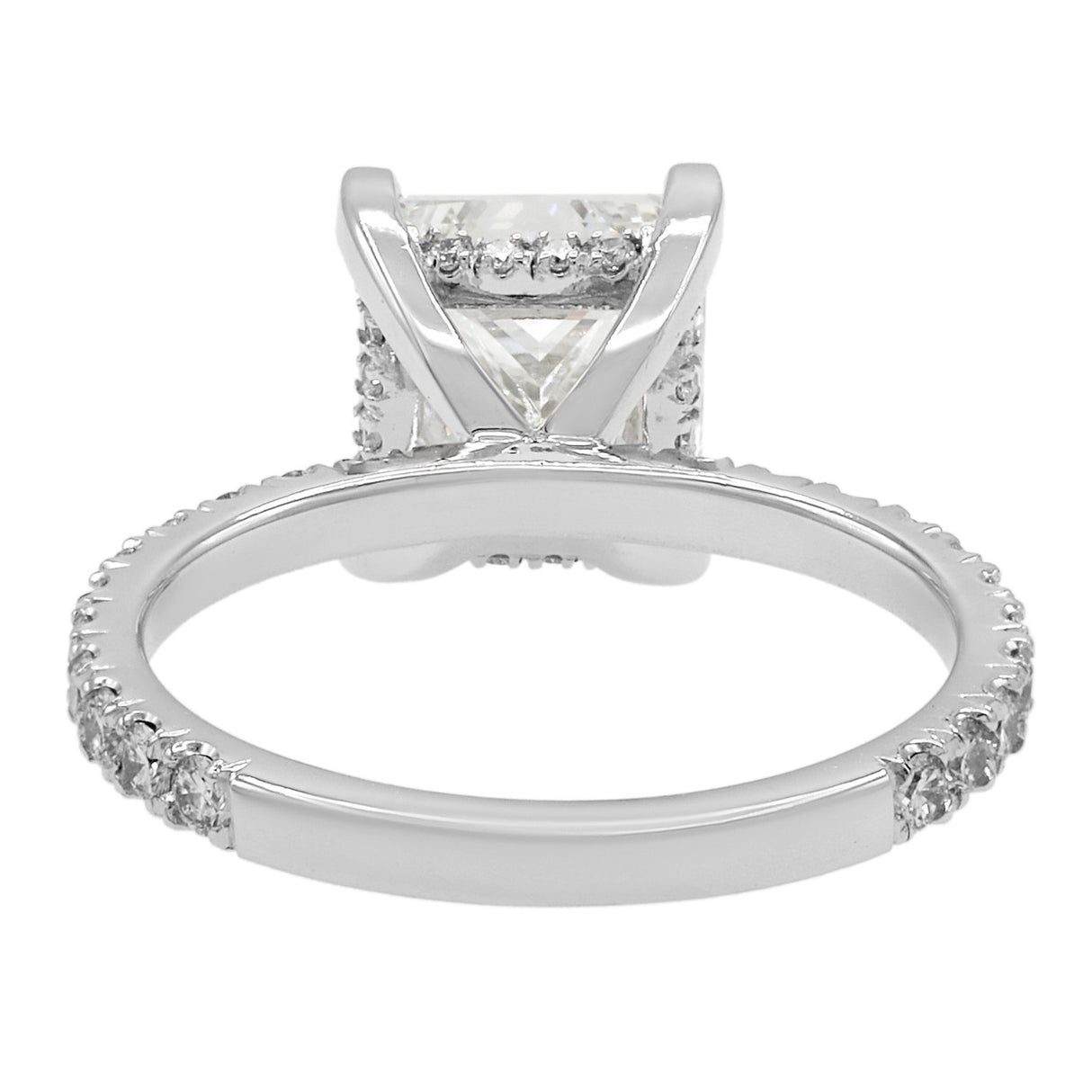 18K White Gold 3.01 Carat Princess Cut Diamond Ring Fine Jewellery Modaselle