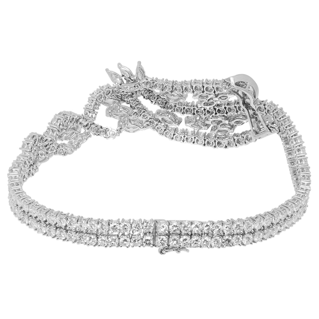 18K White Gold 9.08 Carat Diamond Bracelet Fine Jewellery Modaselle