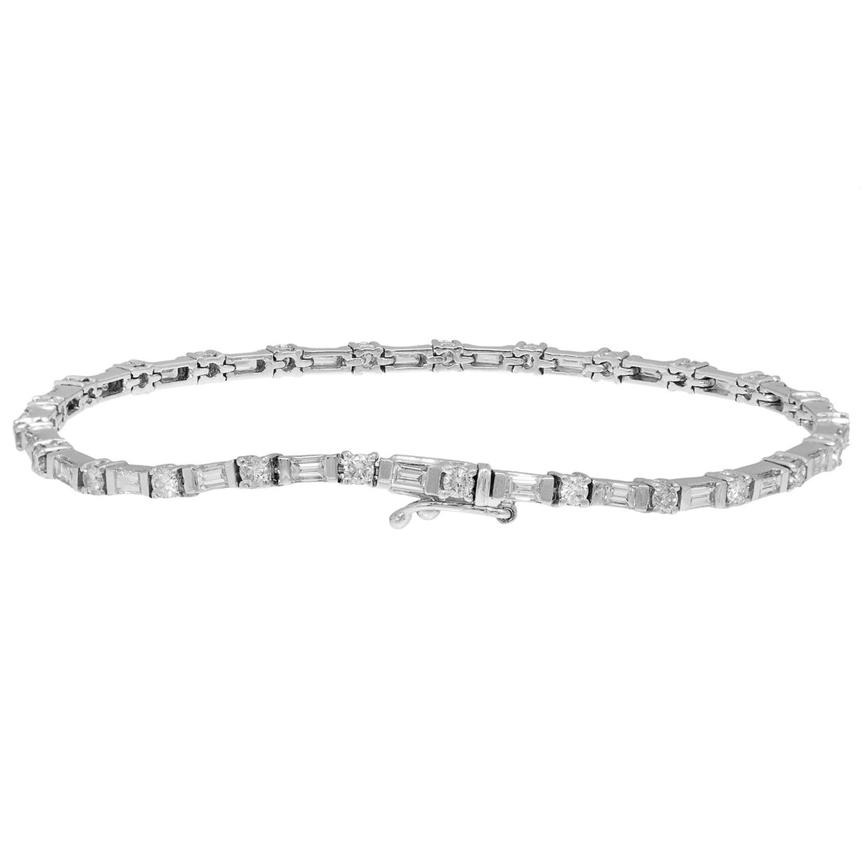 18K White Gold 2.71 Carat Diamond Bracelet Fine Jewellery Modaselle