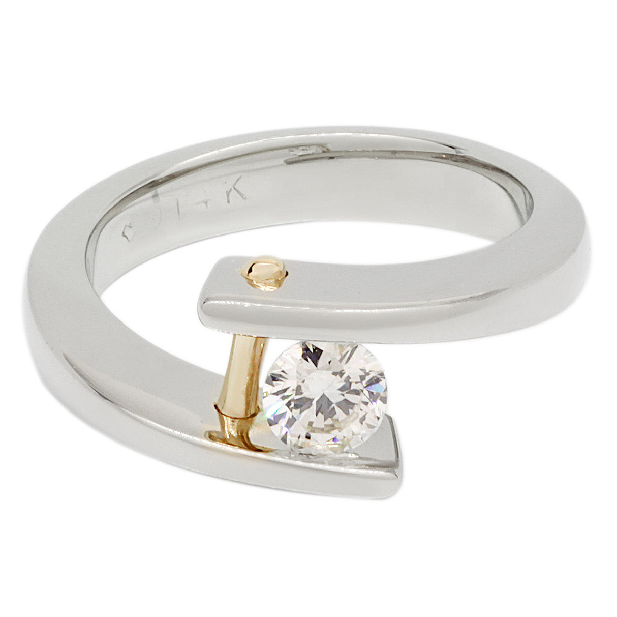 14K White Gold 0.25 Carat Diamond Solitaire Ring Fine Jewellery Modaselle