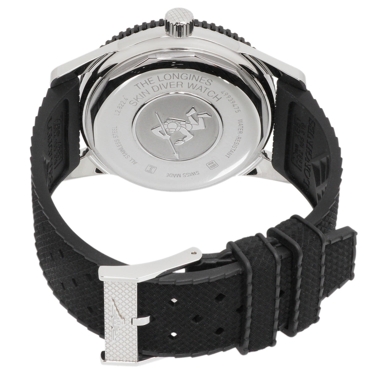 Longines Stainless Steel Heritage Skin Diver L2.822.4.56.9 Watches Longines