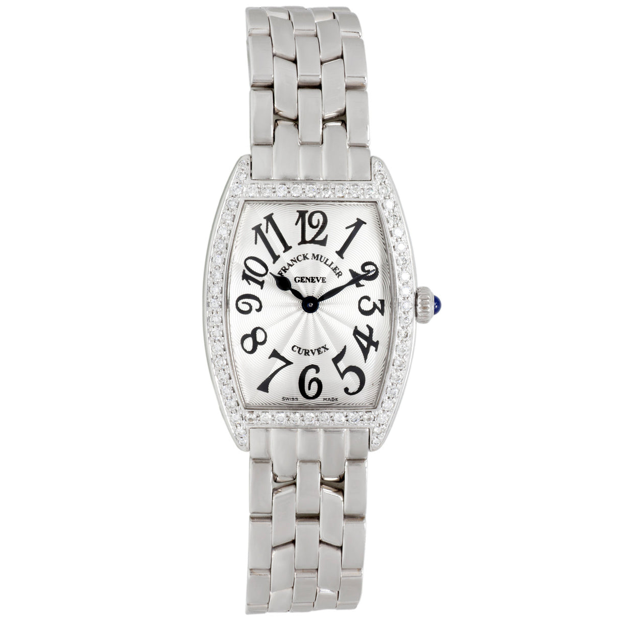 Franck Muller Stainless Steel Cintree Curvex Diamond Watch 1752 QZ DP ACB ACE Watches Franck Muller