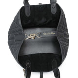 Christian Dior Black Calfskin Macrocannage Medium Toujours