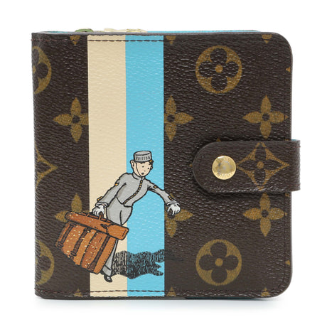 Louis Vuitton Monogram Groom Compact Zip Wallet Accessories Louis Vuitton