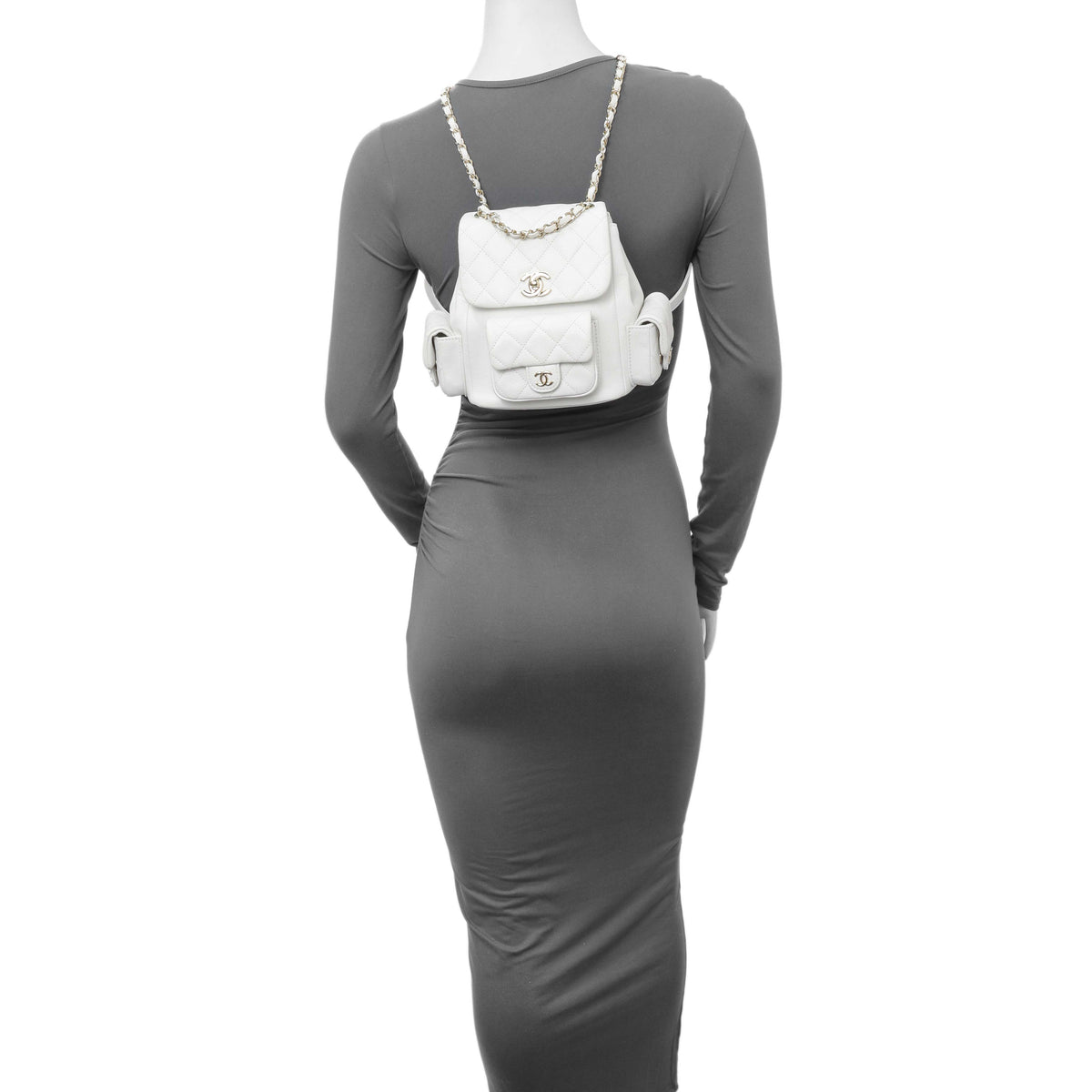 -6 items Tue Sept 8 ⬆️- Chanel White Caviar Quilted Mini Cargo Duma Backpack Handbags Chanel