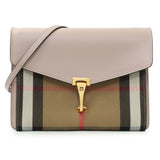 Burberry Derby Calfskin House Check Small Macken Crossbody Handbags Burberry