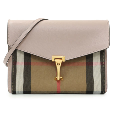 Burberry Derby Calfskin House Check Small Macken Crossbody Handbags Burberry