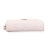 Chanel Light Pink Quilted Caviar Zip Coin Wallet Accessories Chanel