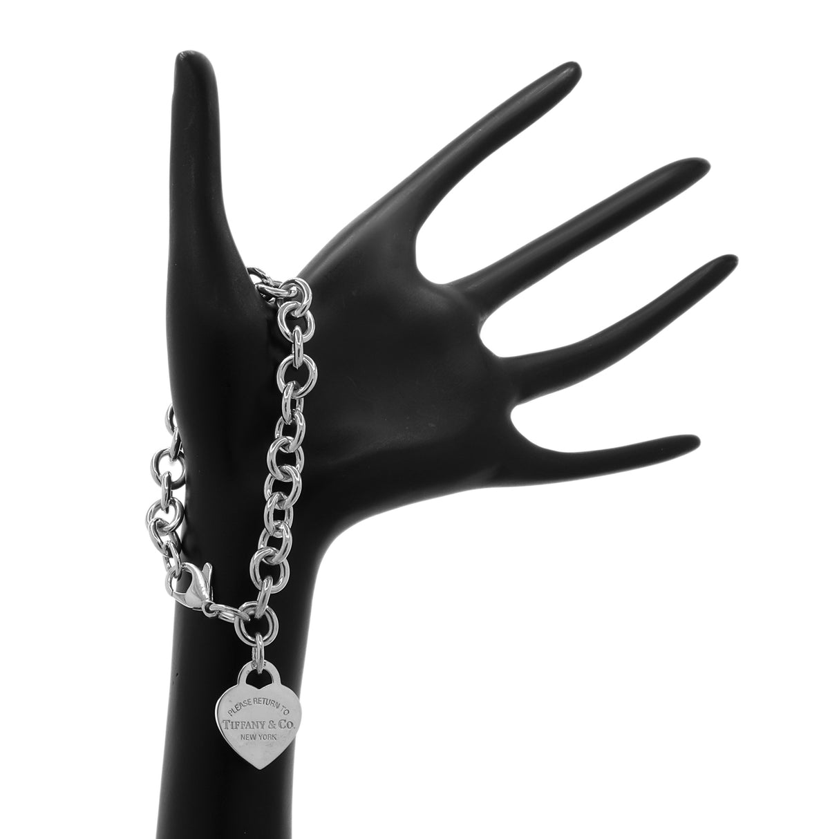 Tiffany & Co. Sterling Silver Heart Tag Charm Bracelet Designer Jewellery Tiffany and Co