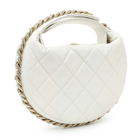 6 items live today ⬆️Chanel White Lambskin Quilted Chain Around Pouch Handbags Chanel