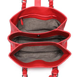 Bottega Veneta Red Intrecciato Small Roma Tote Handbags Bottega Veneta