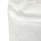 Chanel White Shiny Quilted Calfskin Small Chanel 22 Handbags Chanel