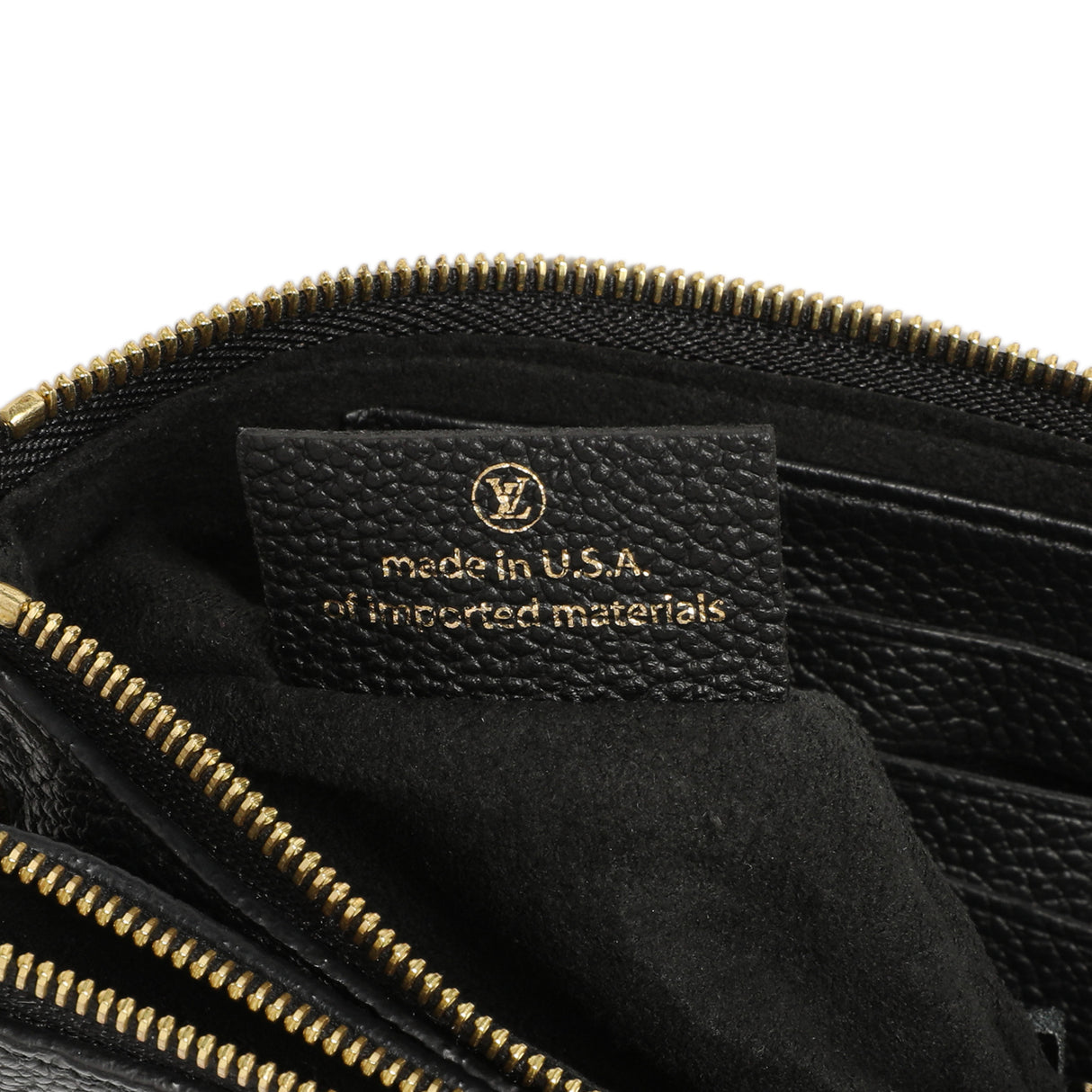 Louis Vuitton Black Empreinte Double Zip Pochette