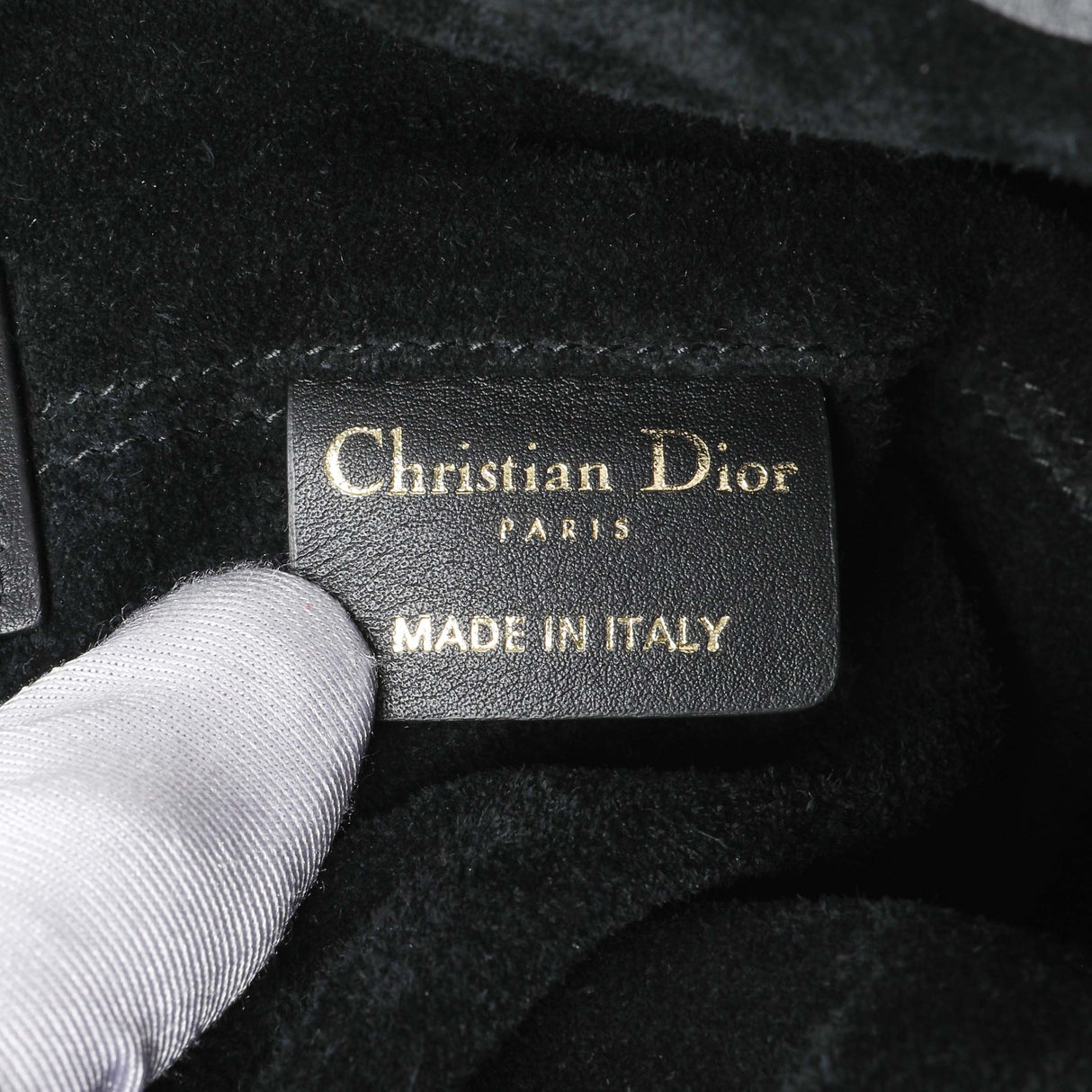 Christian Dior Black Calfskin Macrocannage Medium Toujours