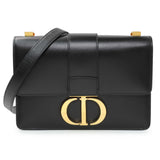 Christian Dior Black Smooth Calfskin 30 Montaigne Flap Bag Handbags Christian Dior