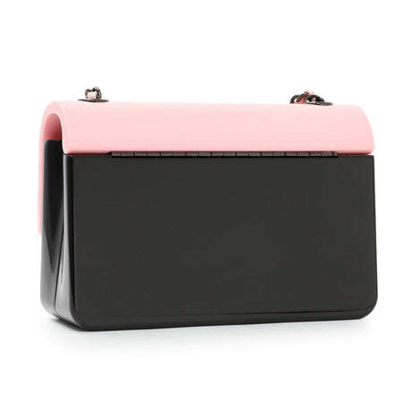 Chanel Black Pink Plexiglass Plexi Coco Bag