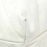 Chanel White Shiny Calfskin Large Chanel 22 Handbags Chanel