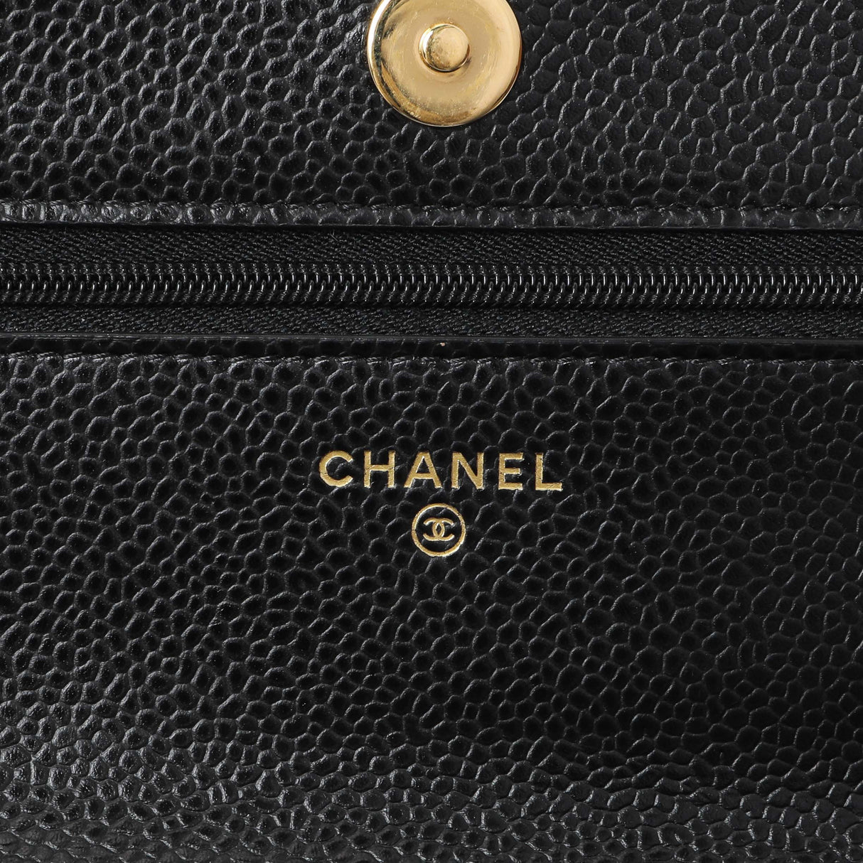 Chanel Black Quilted Caviar Wallet on Chain Handbags Chanel