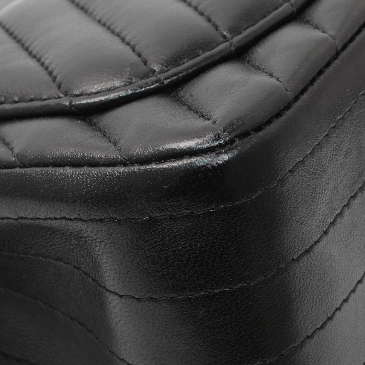 Chanel Black Lambskin Chevron Quilted Mini Square Flap Handbags Chanel