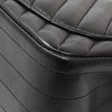Chanel Black Lambskin Chevron Quilted Mini Square Flap Handbags Chanel