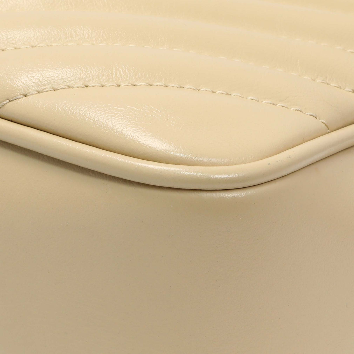 Saint Laurent Dark Beige Calfskin Matelasse Monogram Lou Camera Bag