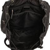 Prada Black Nylon Logo Patch Backpack