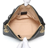 Gucci Black Calfskin GG Web Small Dome Shoulder Bag Handbags Gucci