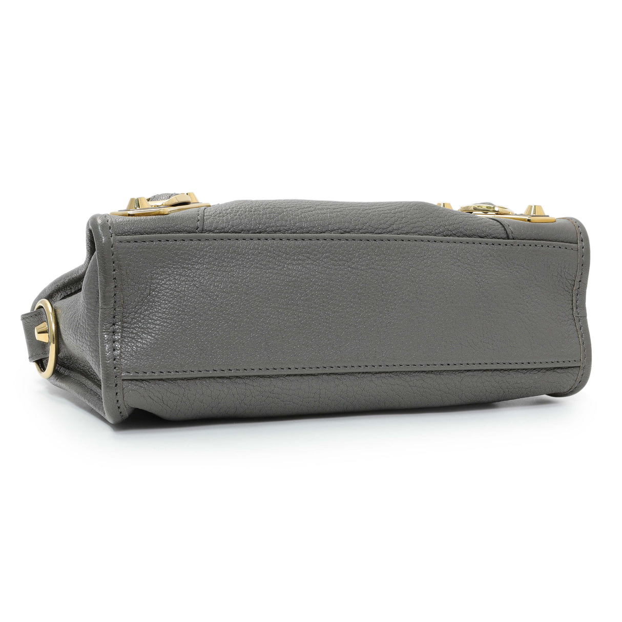 Balenciaga Grey Chevre Metallic Edge Mini City Handbags Balenciaga