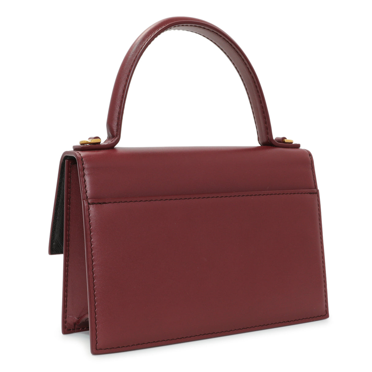 Balenciaga Burgundy Box Calfskin XS Sharp Top Handle Bag Handbags Balenciaga