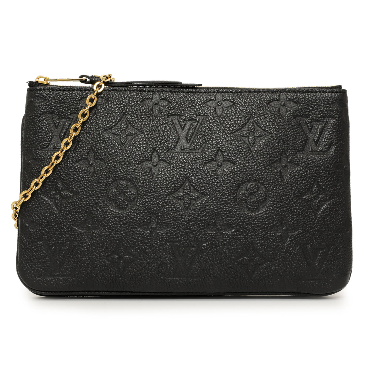 Louis Vuitton Black Empreinte Double Zip Pochette