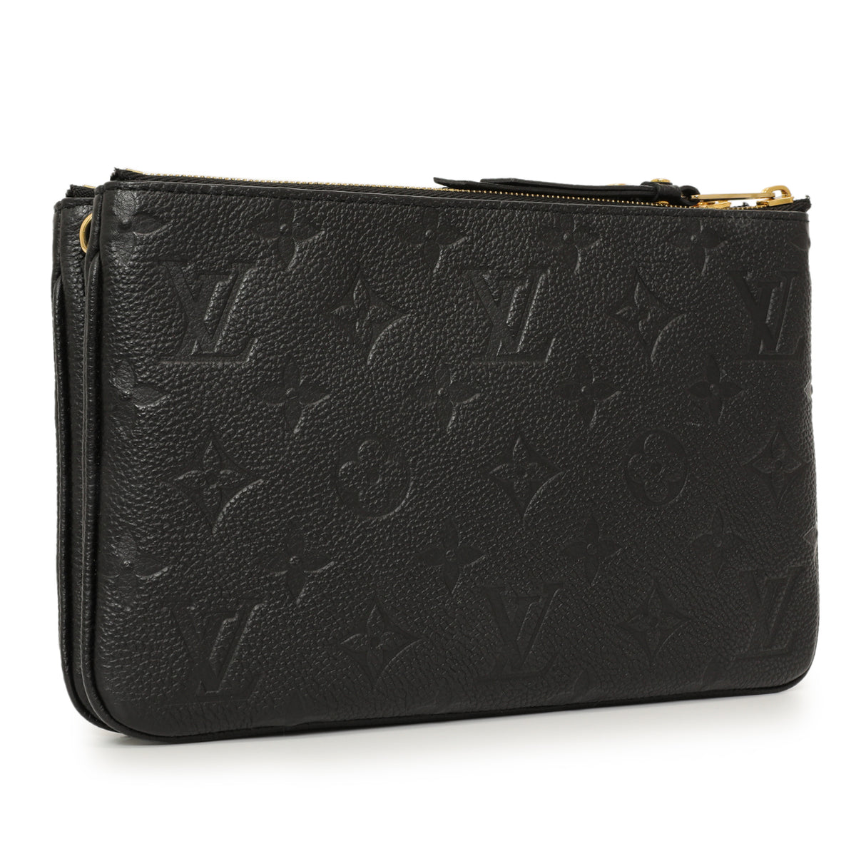 Louis Vuitton Black Empreinte Double Zip Pochette