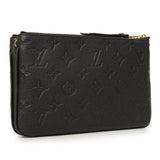 Louis Vuitton Black Empreinte Double Zip Pochette