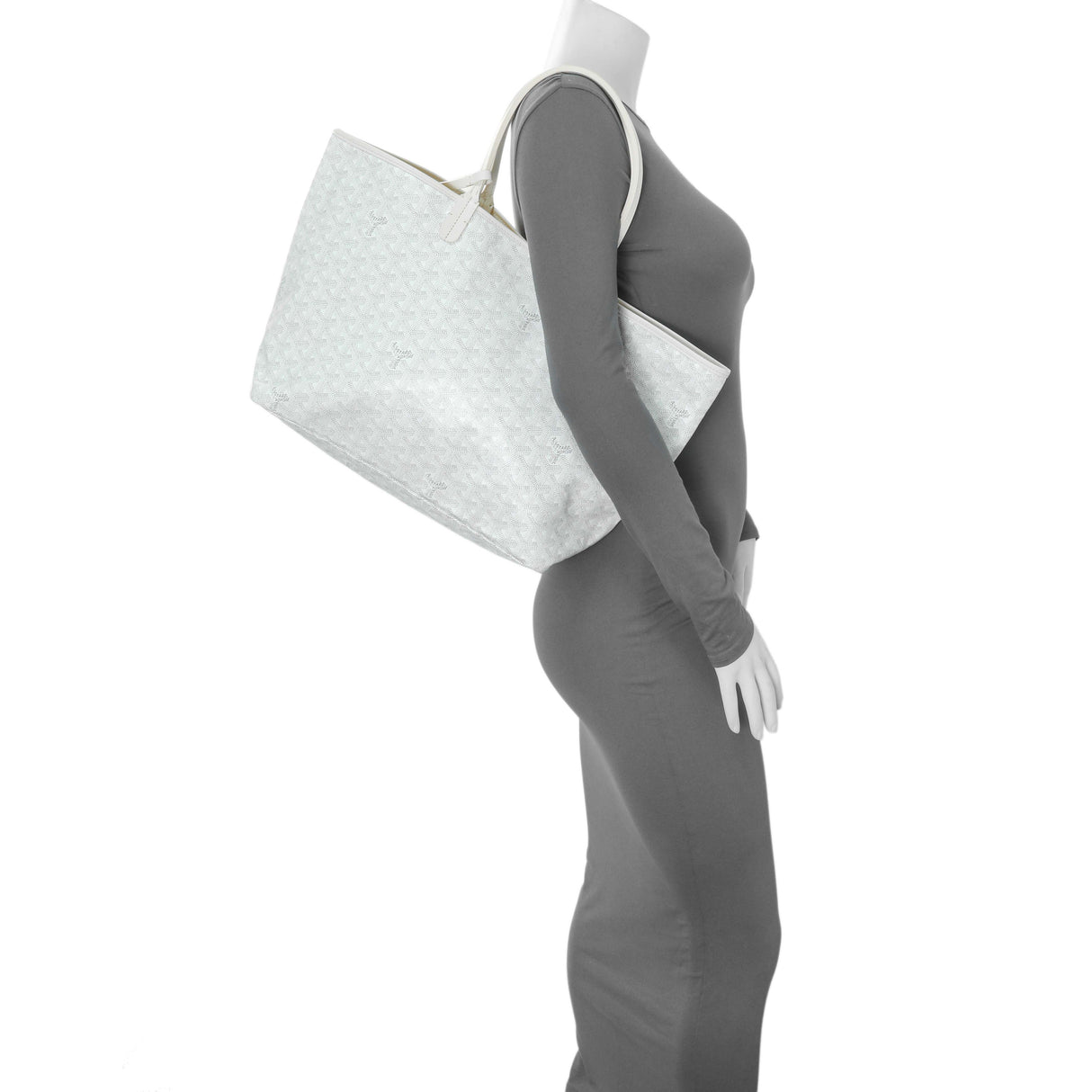 Goyard White Goyardine Saint Louis PM