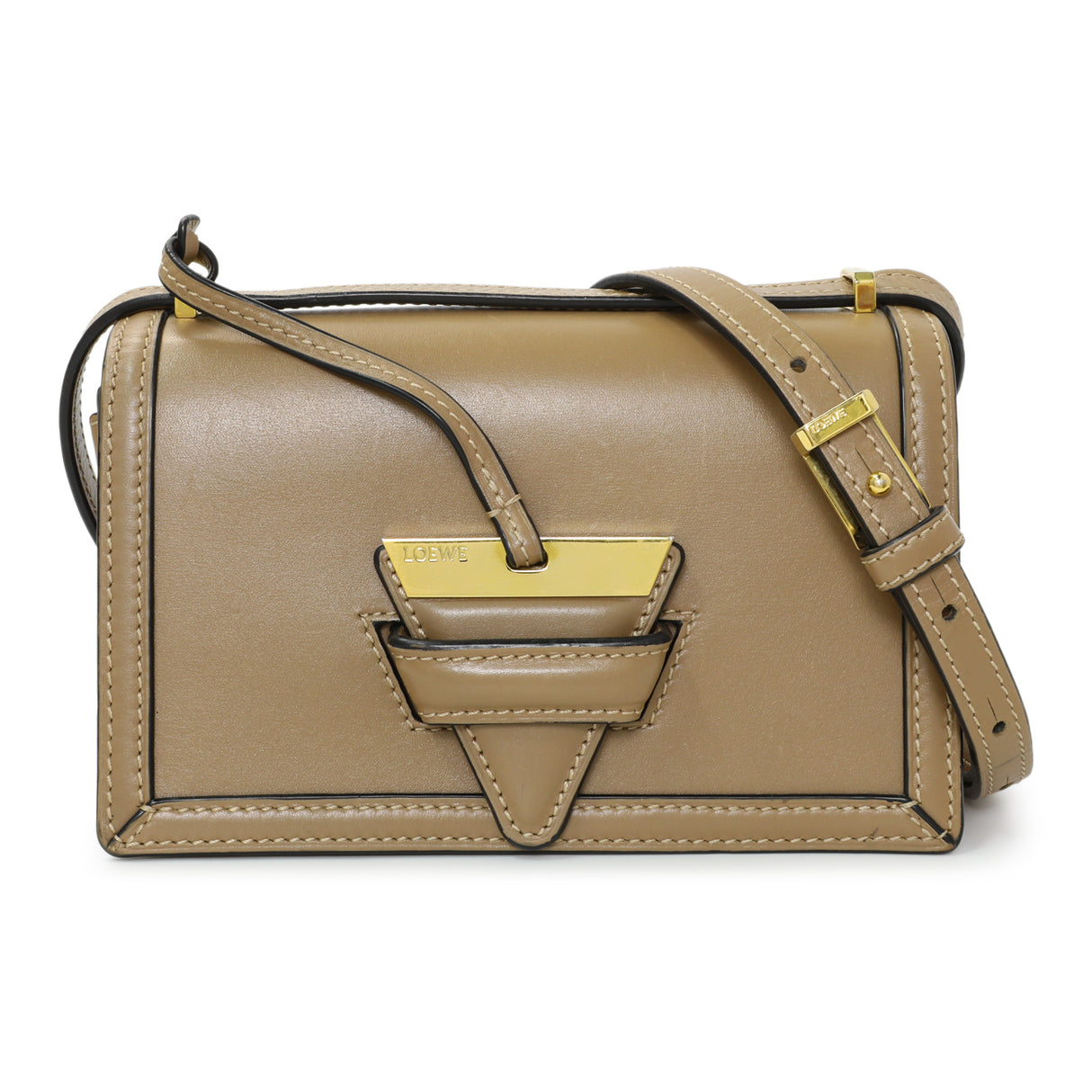 Loewe Beige Calfskin Small Barcelona Shoulder Bag Handbags Loewe