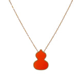 Qeelin 18K Rose Gold Red Agate Wulu Pendant Necklace