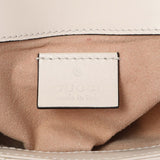 Gucci White Calfskin Matelasse Super Mini GG Marmont Shoulder Bag Handbags Gucci
