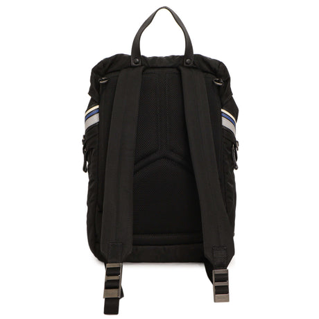 Prada Black Nylon Logo Patch Backpack