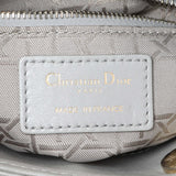 Christian Dior Grey Metallic Lambskin Cannage Mini Lady Dior Handbags Christian Dior