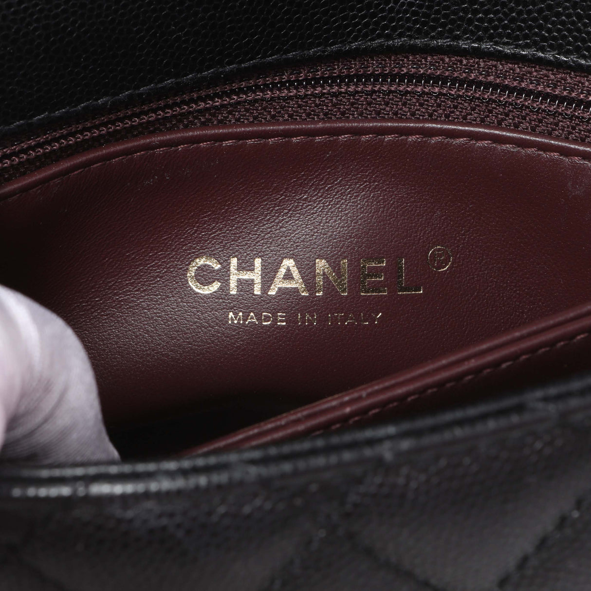 Chanel Black Caviar Quilted Extra Mini Coco Handle Handbags Chanel