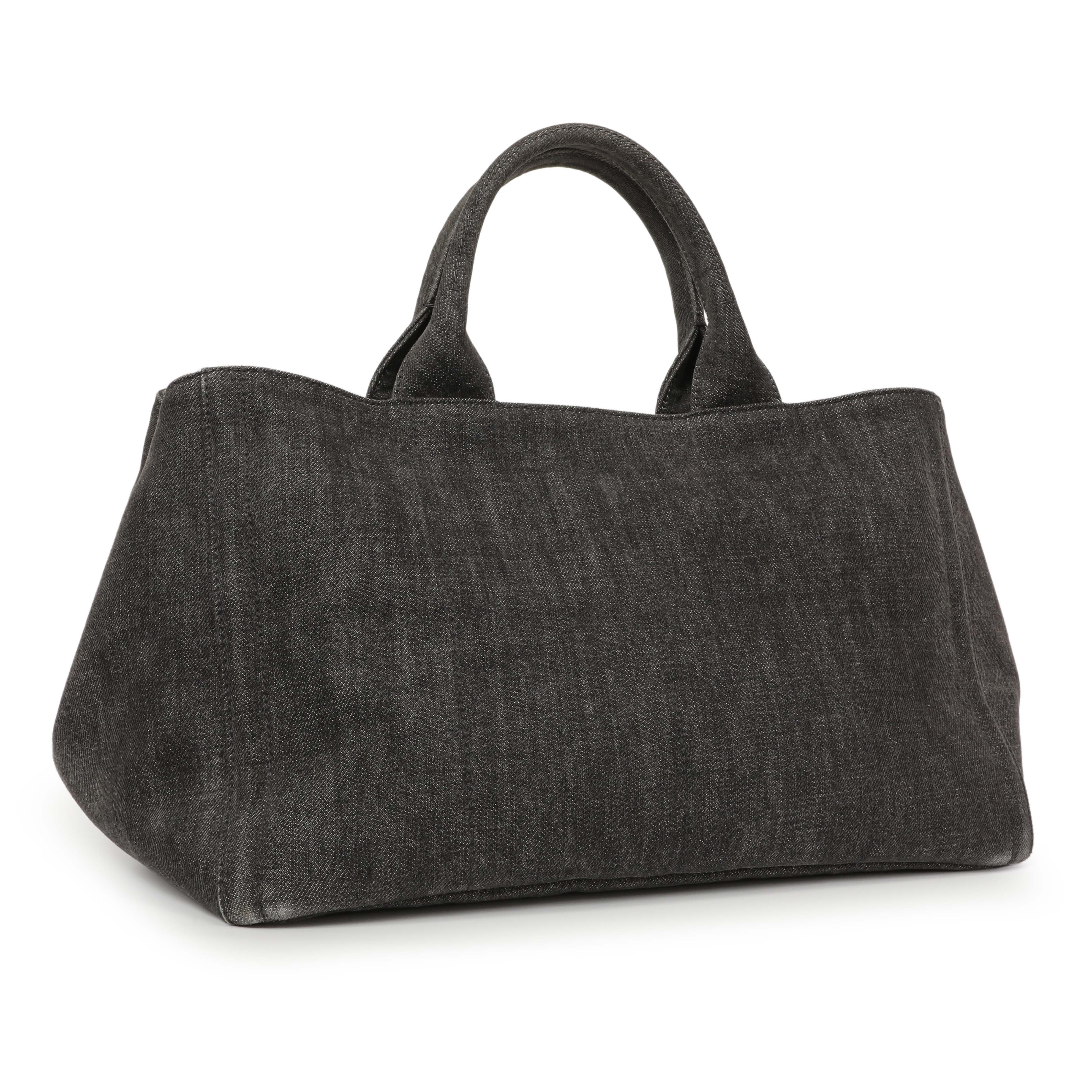 Prada Grey Canapa Crystal Studded Tote – Modaselle