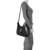 Gucci Black Calfskin Medium Jackie 1961 Hobo Handbags Gucci